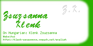 zsuzsanna klenk business card